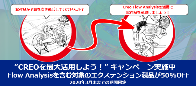 PTC Creo拡張機能半額(50%OFF)「Creoを最大活用しよう！」キャンペーン実施中